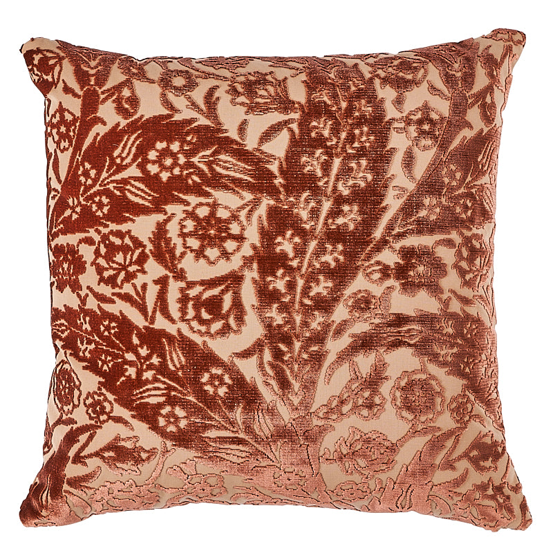Cuscino in velluto Saz Paisley | Terracotta