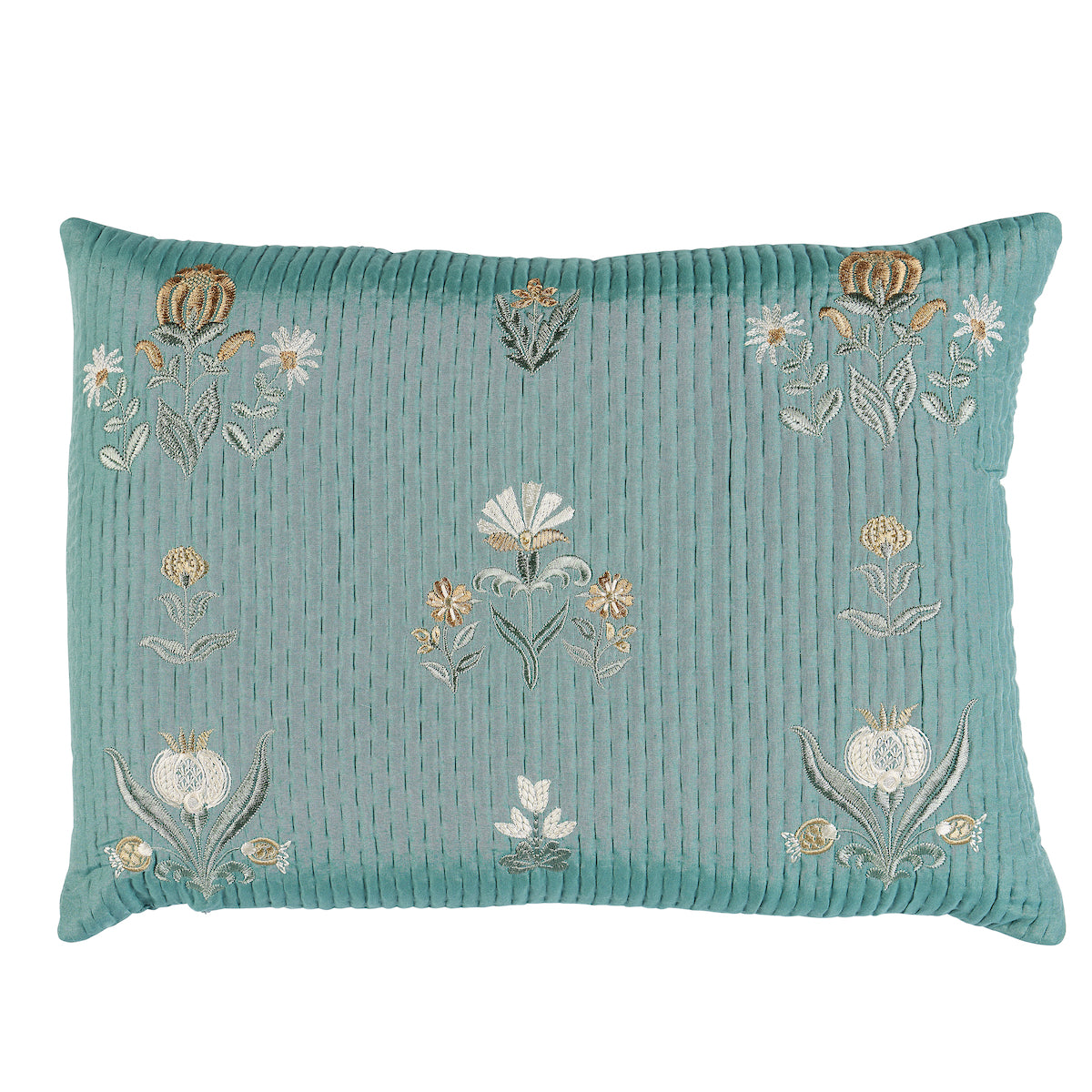 Elmslie Embroidery Pillow | Teal