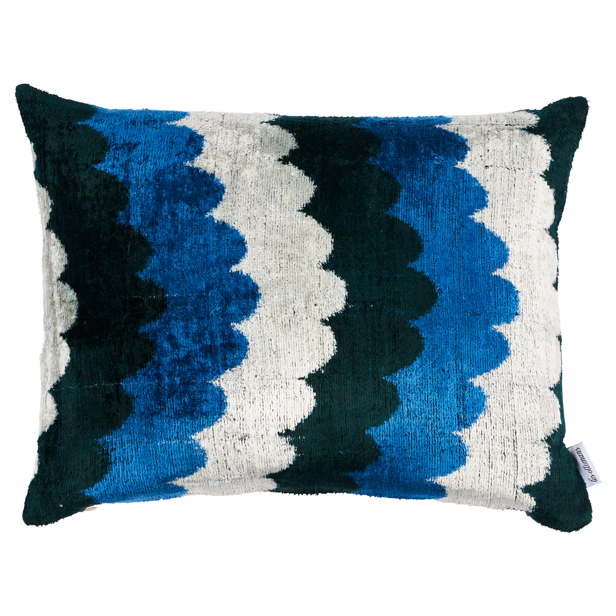 Samsun Silk Velvet Pillow | Blue & Green